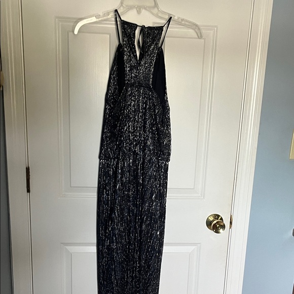 Chic Navy  and Silver Maxi Dress - Picture 2 of 7